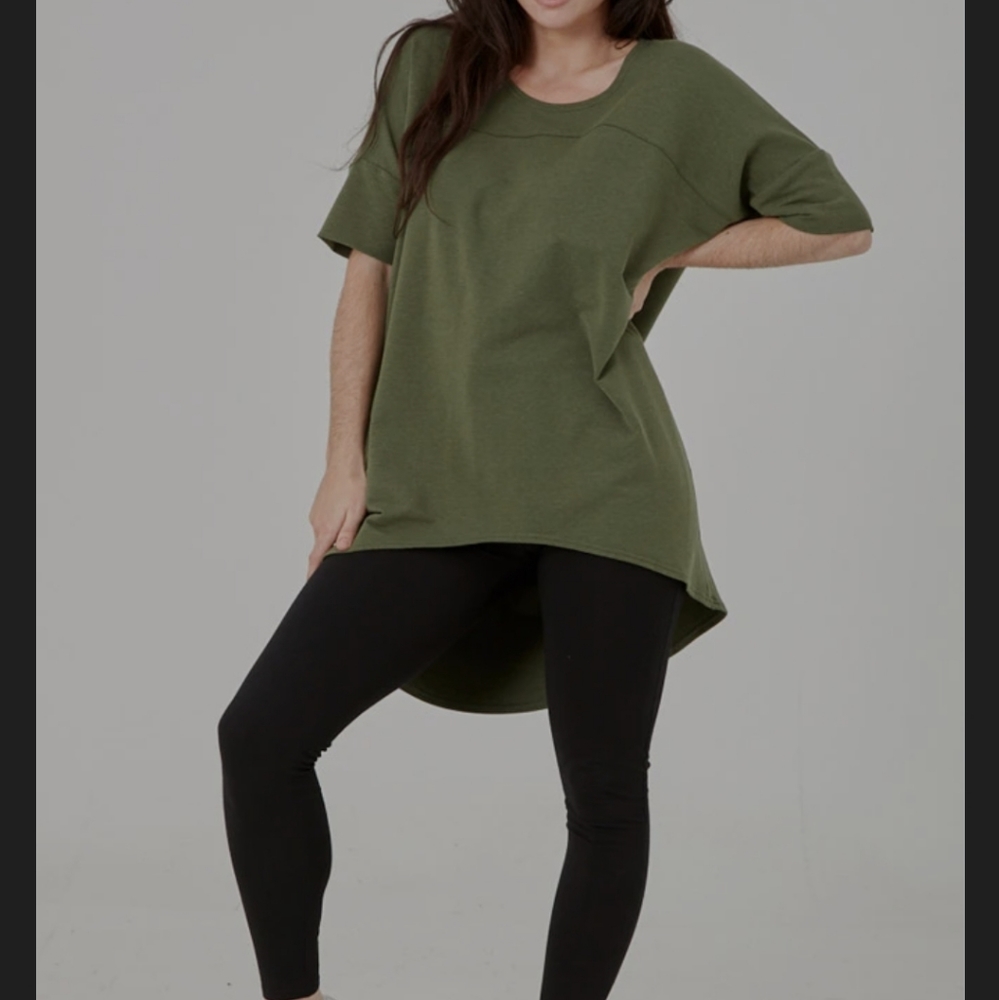 Advika Green Short Sleeve Tunic